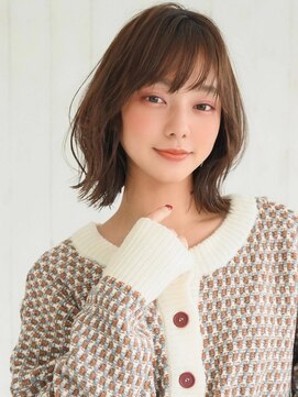 アグ ヘアー ワール イオン徳島前店(Agu hair whirl) 《Agu hair》チョコレートブラウンカラー×ふんわりレイヤーロブ