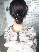 浴衣　浴衣ヘアセット　アップスタイル　ヘアアレンジ