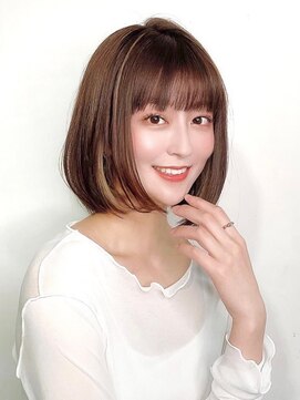 ジュネス 銀座(JYUNESU) ボブウルフ外国人風カラーオリーブグレージュ透明感20代30代銀座