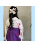 袴着付け + ヘアセット * ￥9400