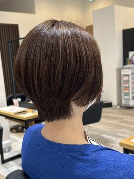 アトリエコア(Atelier Coa) ショートカットショートボブミルクティーベージュカラー前髪あり