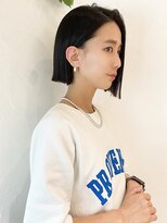 ミロア 薬院(miroa)&nbsp;切りっぱなしボブ　アッシュブラック　ミニボブ