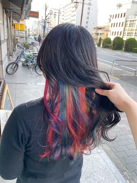 ミニム ヘアー(minim hair) 【minim×岩田】インナーカラー×レインボー