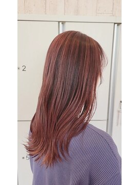 ヘアメイク アリエス 岩切店(HAIR MAKE aries) ピンクバレイヤージュ ［仙台 デザインカラー ケアブリーチ ］