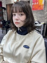 ミンクス渋谷スマートサロン(MINX shibuya smart salon)&nbsp;魅力倍増カール シアーカラー ショート 姫カット ダークアッシュ