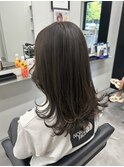 レイヤーカット/セミロング/ウェットヘア
