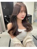 【lilley 稲永麻衣】ダブルカラー+ロングヘア+韓国ヘア
