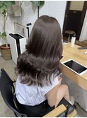 ミルクティーブラウン　レイヤーカット　髪質改善　ブリーチなし