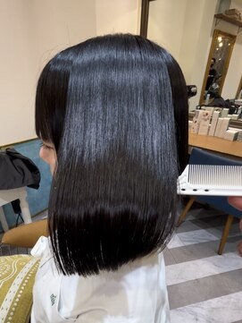 ロンドアベニール 北千住(Lond avenir) イメチェン外ハネボブ美髪ワイドバングレイヤー髪質改善縮毛矯正