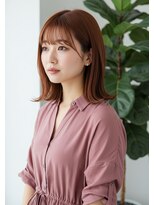 フルショウ 栄店(FURUSHO)&nbsp;アプリコットオレンジ/モテ髪ツヤヘア/ワンカール外ハネ