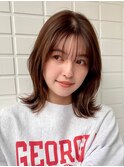 イメチェン/ホワイトブロンド/外ハネボブ/ワイドバング/表参道