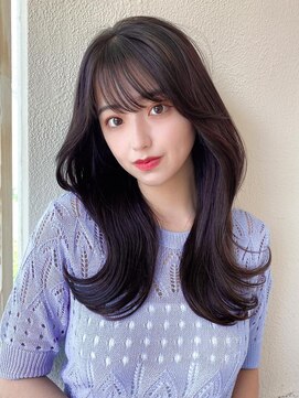 ラルユー 金山(LallYou) 暗髪でも出せるこなれ感フェイスレイヤー×ナチュラルセミロング