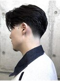 テーパーフェードセンターパート