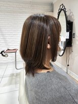 アッシュ 二俣川南口店(Ash) ◆肩ラインレイヤー/極細ハイライト/白髪ぼかし◎/グレージュ