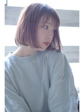 ヘアーアンドメイク シーク 八王子(HAIR&MAKE SeeK) 切りっぱなしボブ×シースルーバング