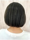 白髪ぼかしハイライト×ボブ