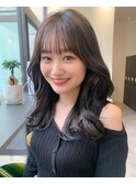 くびれミディアム!韓国ヘア艶アッシュカラー