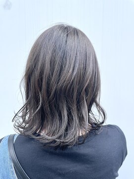ロージーバイフーガヘアー 元住吉店(Rosy by FUGAhair) ハイライト/外ハネボブ/ロブ/くすみベージュ/30代40代50代