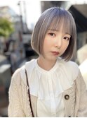 「NUDE」#10代20代ダブルカラーミニボブ前下りボブフレンチボブ