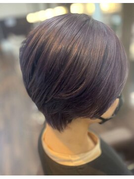 エノモト(ENOMOTO) 艶カラーアッシュパープルdeボブ 大人可愛い20代30代40代50代