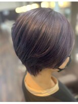 エノモト(ENOMOTO) 艶カラーアッシュパープルdeボブ 大人可愛い20代30代40代50代