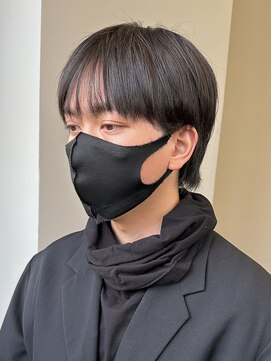 エルマーク(L-MARK) シースルーマッシュナチュラルマッシュメンズ韓国ツーブロック