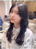 (レイヤーカット/韓国ヘア/2way前髪/巻ける縮毛矯正/小顔)