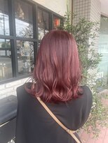 チェリッシュ(Cherish) 艶髪ピンクカラー暖色カラー外ハネ柔らかミディアムガーリー