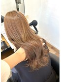 〈藤間〉ブリーチなしミルクティーベージュ/大人かわいい