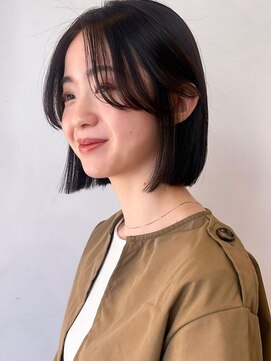 ラフ フロム ガーデン(Laf from GARDEN) シアーカラー/ダークアッシュ/ショートヘア/縮毛矯正