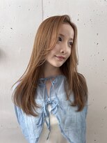 ヘアラウンジ ビーチ 青山 外苑前(hair lounge BEACH) ナチュラルストレートレイヤーカット透け感ベージュ