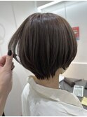 透明感カラー★20代30代ハイライトグレージュ小顔ショート