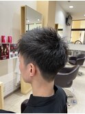 メンズツーブロックショート