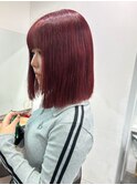 12490ラベンダーミルクティーワインレッドボブチェリーレッド