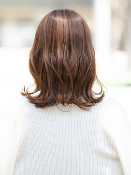 ムクヘアー(muk hair) レイヤーミディ×カフェラテブラウン