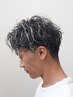 【8月限定】メンズカット＋ホワイトメッシュ+パーマ ￥26,400→￥24,800
