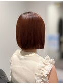 ミニマルボブ/チョコレートブラウン/バーガンディ