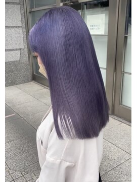 ブリーチあり！ PURPLE BLUE ！