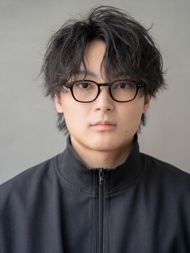 メンズ/センターパート/ツイストスパイラルパーマ