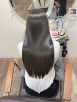 ローヴ 梅田(L'aube)&nbsp;髪質改善 スーパーロング ワンレングス レイヤー 韓国風巻き