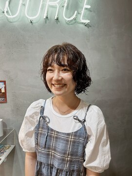ソース(source) ///source///ニュアンスボブパーマ