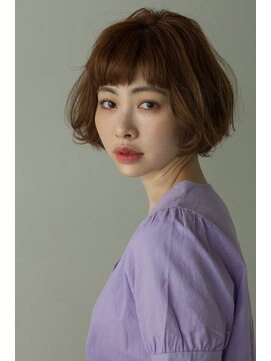 カッファ 東銀座(CUFFA) 【CUFFA】無造作カールデザインカラー大人ボブ東銀座築地新富町