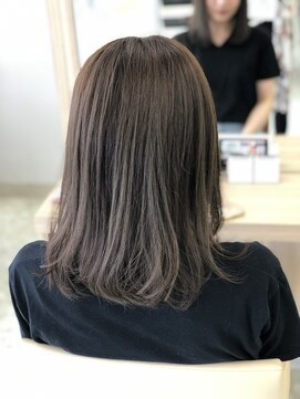 パザパ 成沢店(pa.za.pa.) グレージュカラー/韓国風暗髪セミロング/30代40代50代