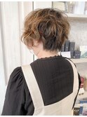 福山ショートヘア、ベリーショート大人気Caaryハイライトパーマ
