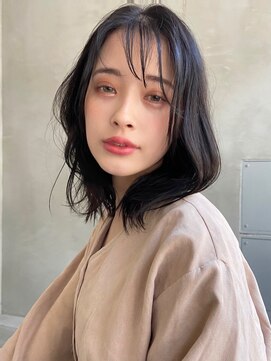 ロロ(ro-ro) 【恵比寿ro-ro】イルミナブルーブラックxフリンジウェーブ