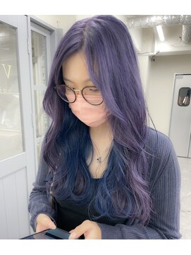 ヴェルダ 池袋店(verda) パープル+ブルーカラー^^ mizuno