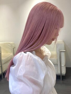 ベレーザ 渋谷(BELEZA) 4651ベビーピンク艶髪ハイトーンカラー韓国ヘアホワイトピンク
