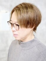 クリュウゲート 三鷹店(KURYU GATE)&nbsp;ショートボブ　 オリーブグレージュ/ハイトーンカラー