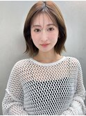 シースルーバング×ミディアム