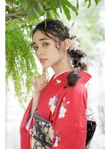 中間ポニースタイル♪